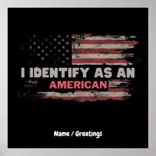 Titel: Ich identifiziere mich als amerikanisches F Poster