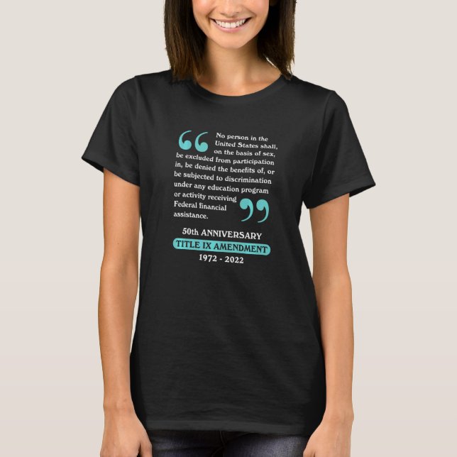 Titel IX 50 Jubiläum Bildung der USA T-Shirt (Vorderseite)