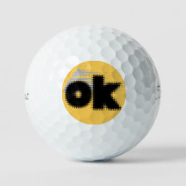 Titel: "OK Vibes - Simple & Bold" Golfball