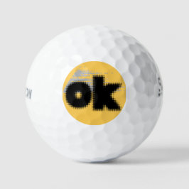 Titel: "OK Vibes - Simple & Bold" Golfball