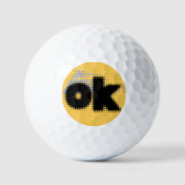 Titel: "OK Vibes - Simple & Bold" Golfball