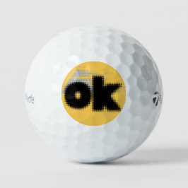 Titel: "OK Vibes - Simple & Bold" Golfball