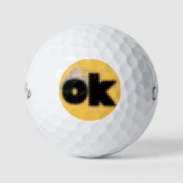 Titel: "OK Vibes - Simple & Bold" Golfball