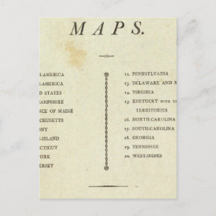 Titel Page American atlas Postkarte