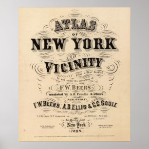 Titel Page Atlas of New York, nähe Poster