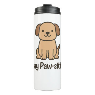 Titel: Paw-sitiv Bleibe - Niedliches Dog-Design mi Thermosbecher