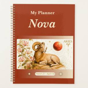 Titel: Personalisierter Aries-Zodiac-Planer Planer