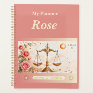 Titel: Personalisierter Libra-Sternzeichen-Planer Planer