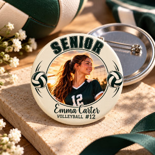 Titel: Personalisiertes Volleyball Senior Night Fo Button