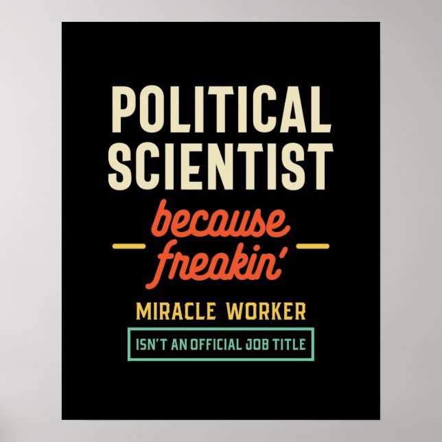Titel "Politische Wissenschaftler - Offizielle Arb Poster (Vorne)