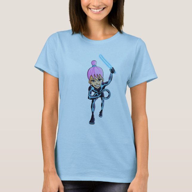 Titel:  Realitätsmädchen-Kriegers-T-Shirt Haube T-Shirt (Vorderseite)
