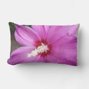 Titel Rosa Hibiskusblüten-Blumen-Wurfkissen Lendenkissen