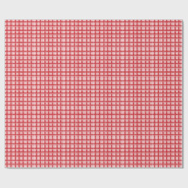Titel  Rosa und rotes texturiertes Karomuster | Kl Geschenkpapier