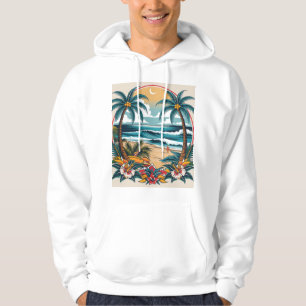**Titel:** Sailor Jerry Inspiriert Tropische Tatto Hoodie