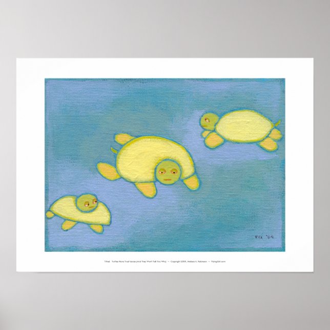 Titel: Schildkröten haben Vertrauensthemen - lusti Poster (Vorne)