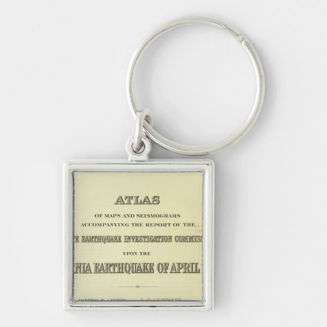 Titel Seite Atlas California Erdbeben Schlüsselanhänger (Vorne)