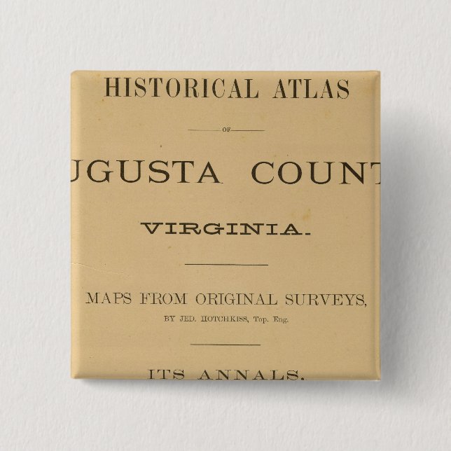 Titel Seite Augusta Landkreis, Virginia Button (Vorderseite)