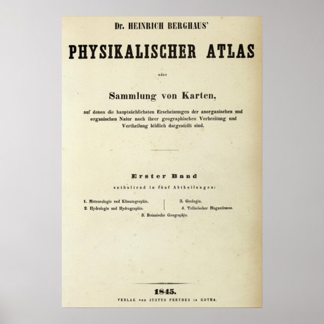 Titel Seite Dr. Heinrich Berghaus Poster (Vorne)