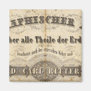 Titel Seite Geographischer Atlas Magnet