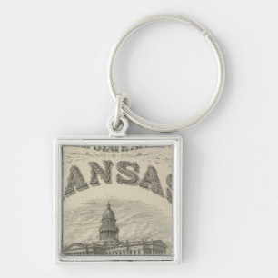 Titel Seite Kansas Offiziell Staat Atlas Schlüsselanhänger