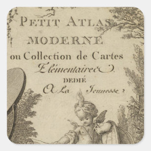 Titel Seite Kleine moderne Atlas Quadratischer Aufkleber