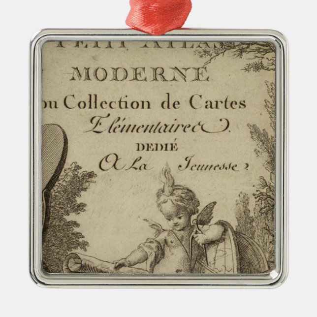 Titel Seite Kleine moderne Atlas Silbernes Ornament (Vorne)