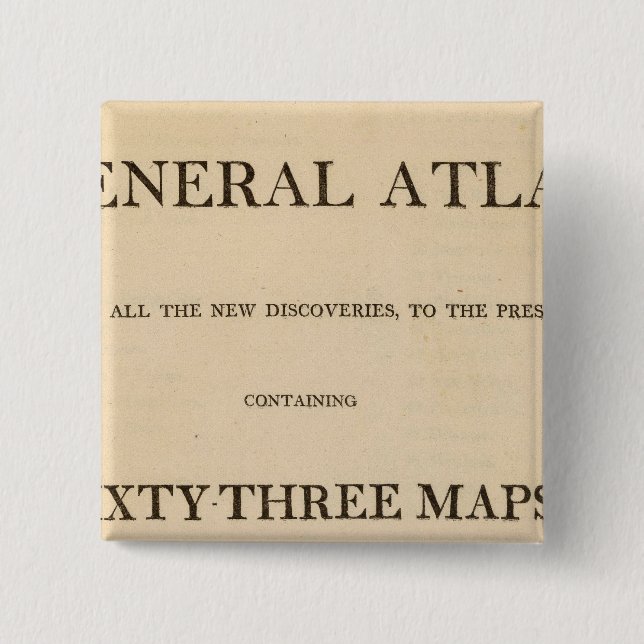 Titel Seite Neu, eleganter General Atlas Button (Vorderseite)