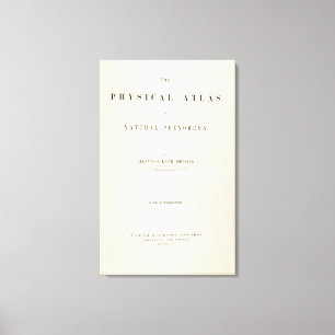 Titel Seite Physikalische Atlas natürlicher Phänom Leinwanddruck