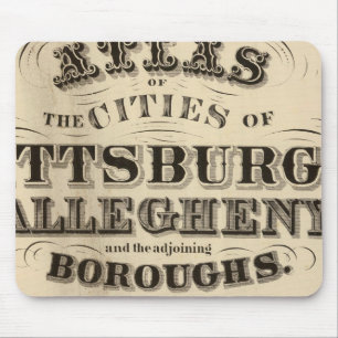 Titel Seite Pittsburgh, Allegheny atlas Mousepad