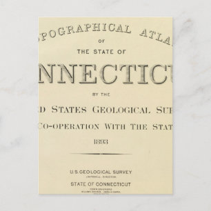Titel Seite Topo atlas Connecticut Postkarte