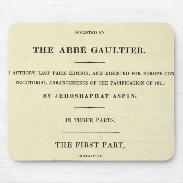 Titel Seite Vollständiger geografischer Kurs Mousepad (Vorne)