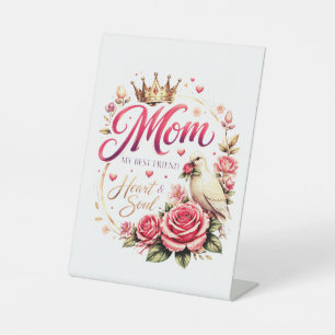 🌸 Titel (SEO + Trending) Mom Crown Rose Design – Sockelschild