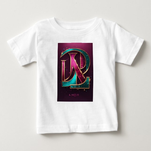 Titel: Stilvolle "LD" Monogram Baby T - Shirt - T  (Vorderseite)