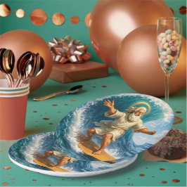 Titel Surfen Moses Bibel Kunst Party Papier Teller