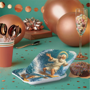 Titel Surfen Moses Biblische Kunst Party Papptelle Pappteller