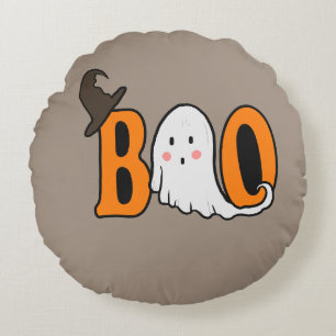 Titel Süßer Geist "BOO" Halloween-Rund-Wurfkissen Rundes Kissen