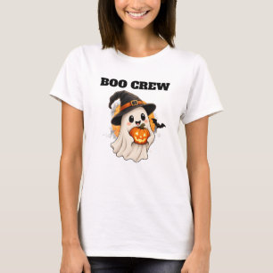 Titel: Süßer Halloween-Geist-Kürbis-Hexenhut-T-Shi T-Shirt