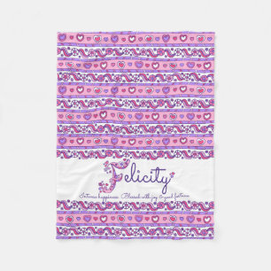 Titel und Blume Buchstaben F Felicity Fleecedecke