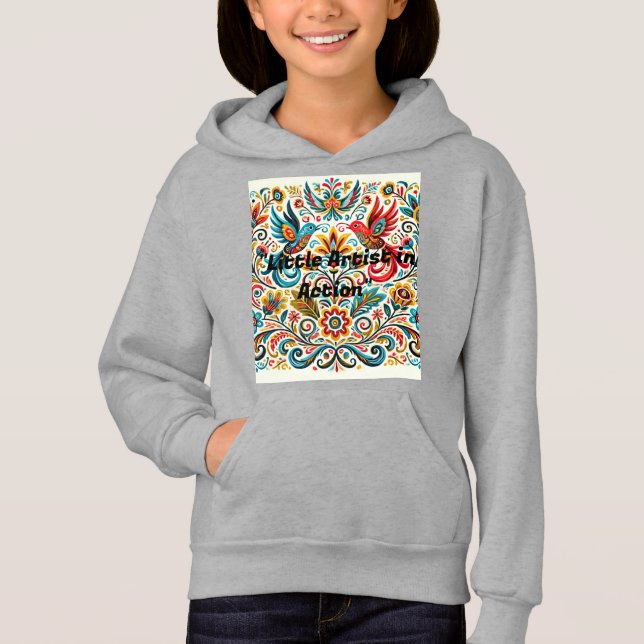 Titel: Vibrank Folk Art Floral Pattern T - Shirt (Vorderseite)
