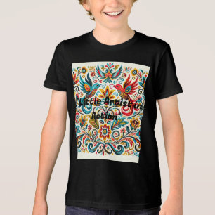 Titel: Vibrank Folk Art Floral Pattern T - Shirt