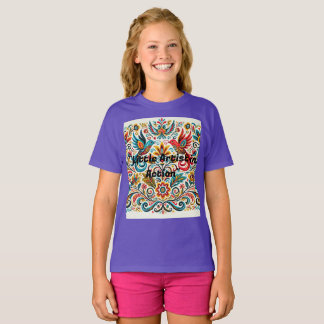 Titel: Vibrank Folk Art Floral Pattern T - Shirt