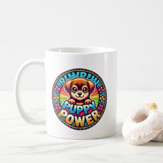 Titel: Welpe Power - Niedlich & farbenfroh Hund Kaffeetasse