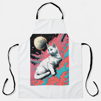 **Titel:**"Whiskered Whimsy: Feline Frenzy print" Schürze