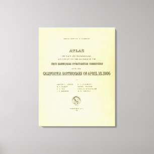 Titelblatt-Atlas-Kalifornien-Erdbeben Leinwanddruck