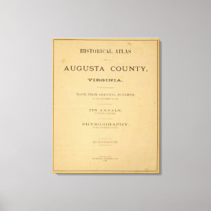 Titelblatt Augusta County, Virginia Leinwanddruck
