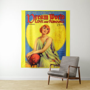Titelblatt der Dream World-Zeitschrift der 1920er Wandteppich
