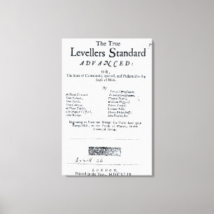 Titelblatt der wahren Planierer Standard Leinwanddruck