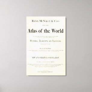 Titelblatt des indexierten Atlasses Leinwanddruck