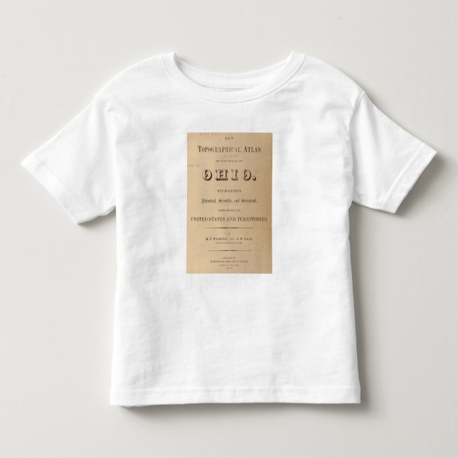 Titelblatt eines topographischen Atlasses Kleinkind T-shirt (Vorderseite)