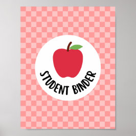 Titelblatt-Einlage für Lehrerordner für Schüler Poster